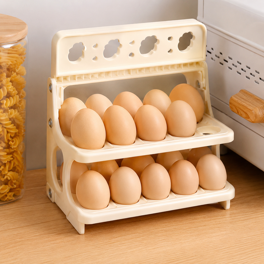 Contenedor de huevos plegable de plástico
