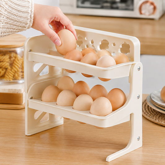Contenedor de huevos plegable de plástico